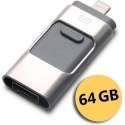 OTG Flash Drive voor iPhone/iPad/iPod, Android en PC - USB-stick - 32 GB - Zilver
