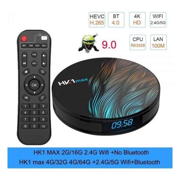 HK1 Max Android 9.0 TV box 4GB / 32GB