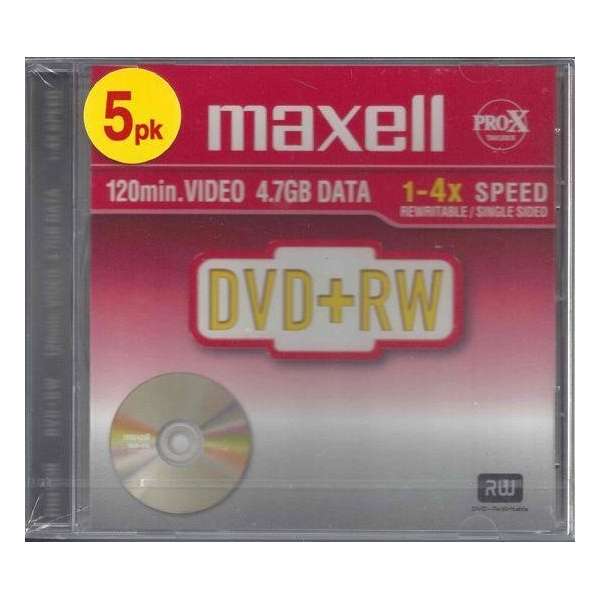 Maxell DVD+RW 47 8X 5PAK