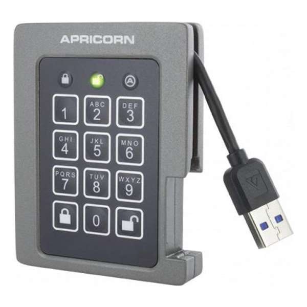 Apricorn Padlock - FIPS validated, 2TB SSD USB 3.0