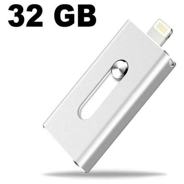 Flashdrive 32GB voor Apple/IOS lightning connector. Flash Drive 32GB (ipad / iphone / ipod), zilver , merk i12Cover Flashdrive 32GB voor Apple/IOS lightning connector. Flash Drive 32GB (ipad / iphone / ipod), zilver , merk i12Cover