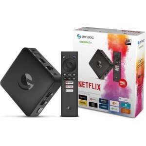 Ematic SRT202EMATIC TV set-top box Ethernet (RJ-45),WLAN 4K Ultra HD Zwart