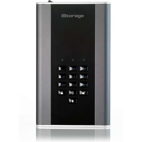 iStorage diskAshur DT 2 externe harde schijf 10000 GB Zwart, Grafiet
