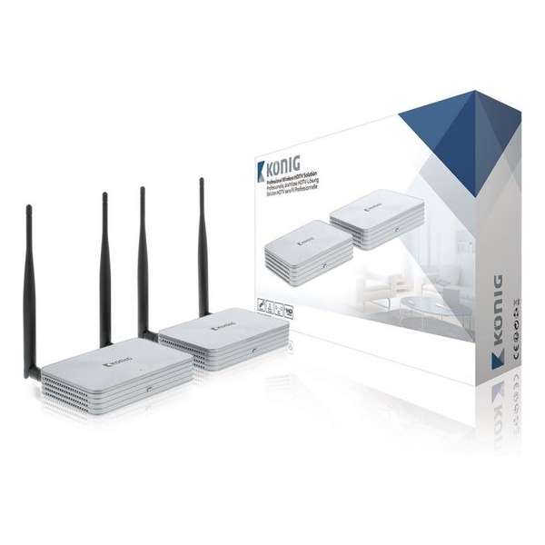 König 5 GHz Draadloze HDMI Zender 1080p / 3D Podpora - Bereik 100 m König 5 GHz Draadloze HDMI Zender 1080p / 3D Podpora - Bereik 100 m