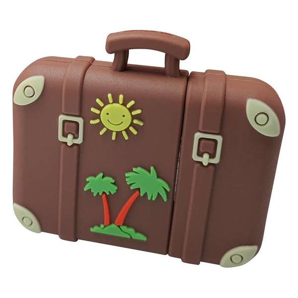 Ulticool USB stick reis travel koffer zon palmboom retro vintage 64GB high speed (USB 3.0)