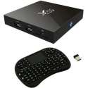 X96 Android TV Media Box Full HD - 2GB 16GB + GRATIS Rii i8 Zwart draadloos toetsenbord