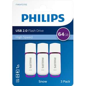 Philips USB flash drive Snow Edition 64GB, USB2.0, 3-pack
