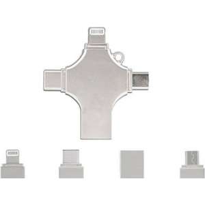 4-in-1 Flashdrive Metaal 64GB