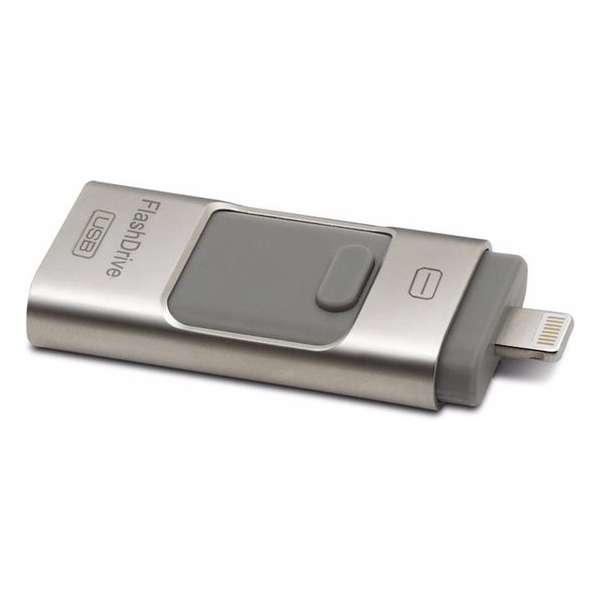 3 in 1 Flash Drive - ZIlverkleurig - 128 GB
