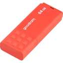 GOODRAM USB3.0 Flash Drive, 64 GB, UME3, USB A connector, Orange, 60/20 MB/s (USB3/2/1.1 comp)