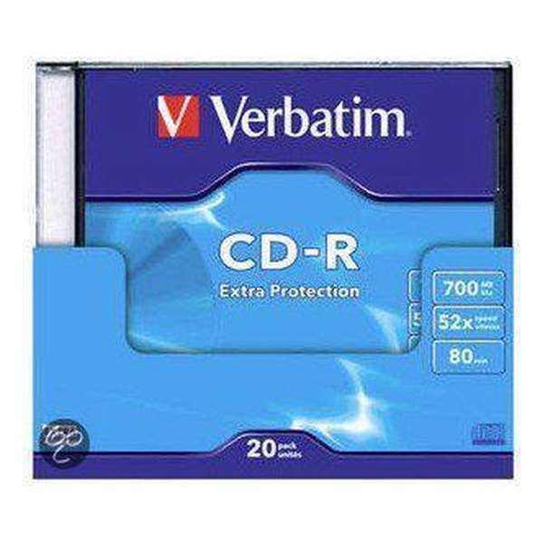 Verbatim 43348 CD-R Extra Protection Schijven - 20 Stuks / Slim Case