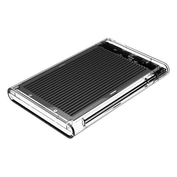 ORICO 2.5 inch harde schijf behuizing - transparant/aluminium - zwart
