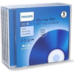Bluray Philips 25GB 5pcs BD-R jewel case