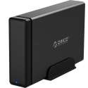 Orico USB-C Harde schijf behuizing 3.5 Inch SATA HDD/SSD - Zwart