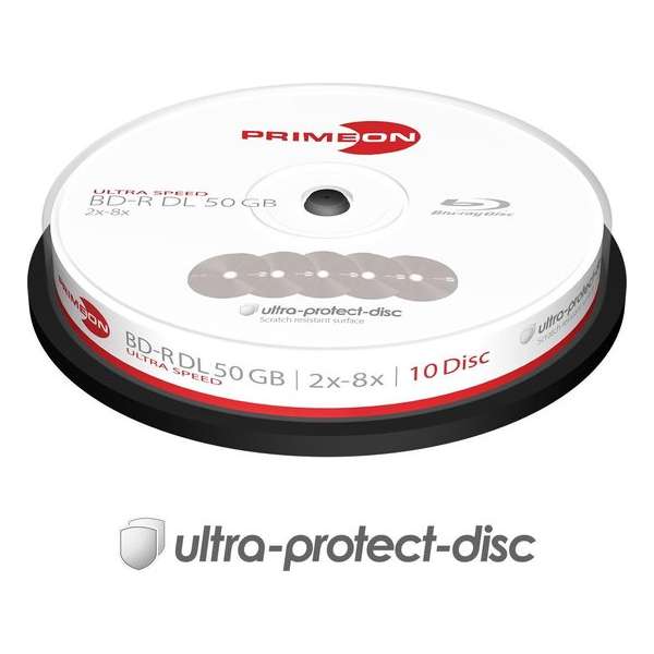 Primeon 2761311 50GB BD-R DL Lees/schrijf blu-ray disc