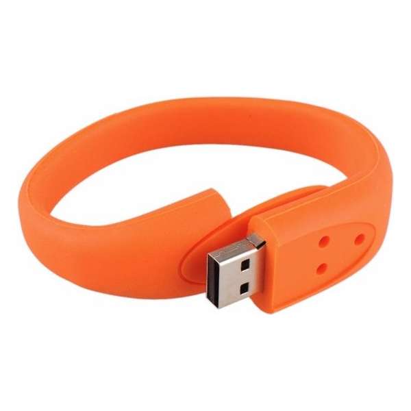 Armband usb stick 8gb oranje -1 jaar garantie – A graden klasse chip Armband usb stick 8gb oranje -1 jaar garantie – A graden klasse chip