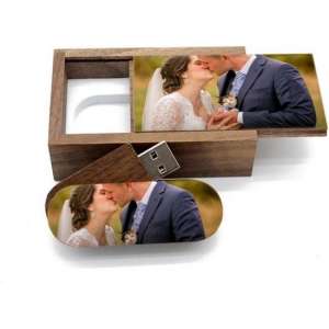 Madrid usb stick en hout doos bedrukken 32 GB