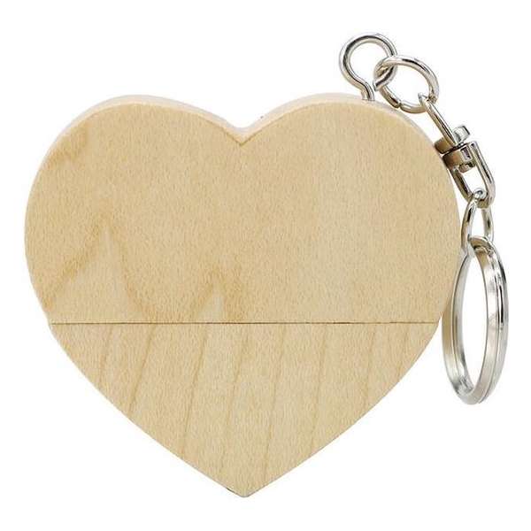 Hout hart usb stick 8gb