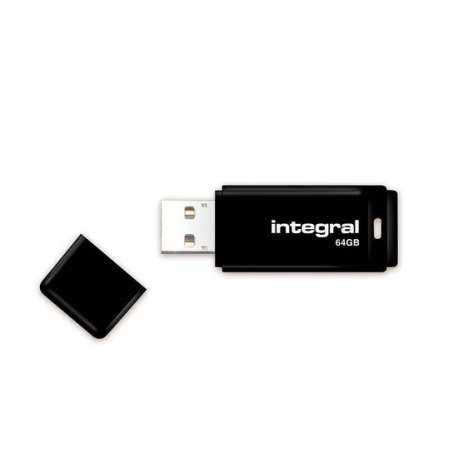 Integral USB-sticks 64GB Black USB Flash Drive, USB2.0, 10.1g