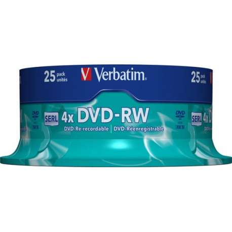 "Verbatim DVD-RW 4,7GB 4x SP MATT SILVER SURFACE - Rohling"