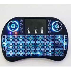 Draadloos mini toetsenbord met BACKLIT touchpad Airmouse muis  + oplaadbare accu