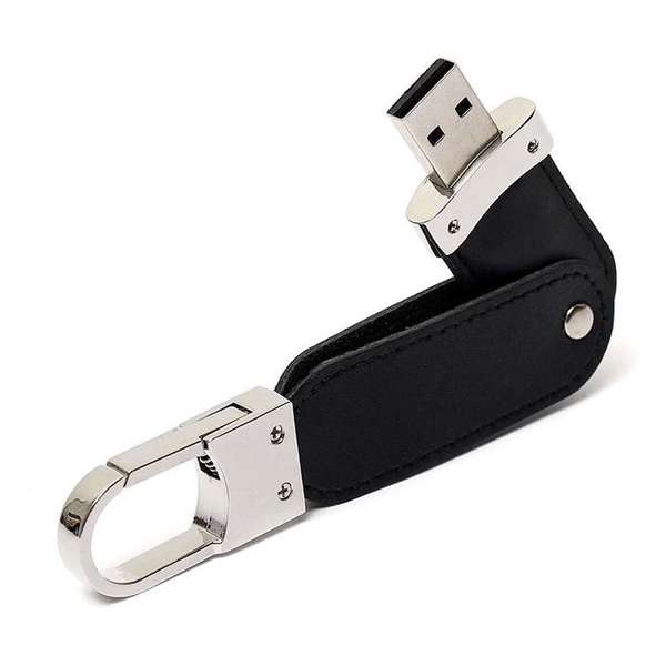 Usb stick leer 16GB – lederen leather leren sleutelhanger