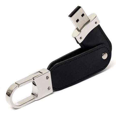 Usb stick leer 16GB – lederen leather leren sleutelhanger