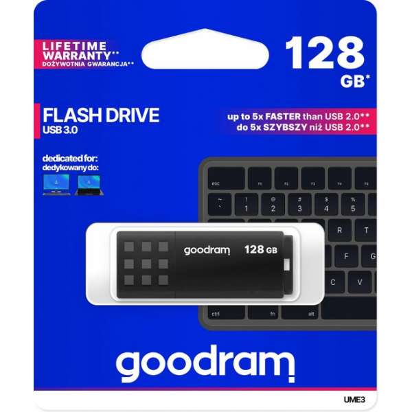 Goodram UMM 3 usb stick 128 GB Usb 3.0 Snelle werking - Universeel Goodram UMM 3 usb stick 128 GB Usb 3.0 Snelle werking - Universeel