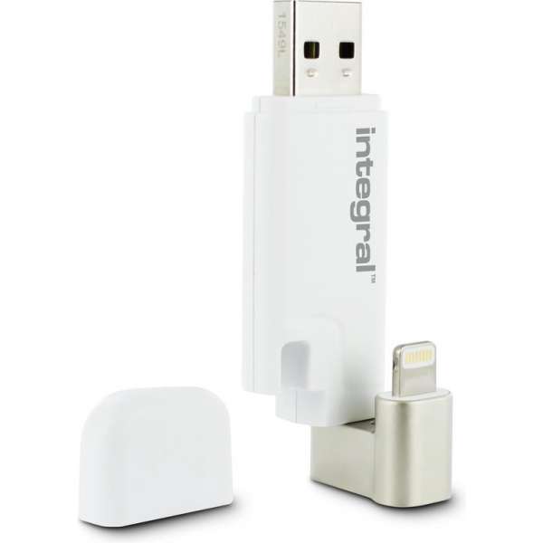 Integral ISHUTTLE USB flash drive 64 GB USB Type-A / Lightning 3.2 Gen 1 (3.1 Gen 1) Wit
