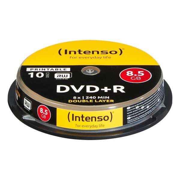 DVD+R Intenso 8,5GB 10pcs cakeBox DOUBLE LAYER