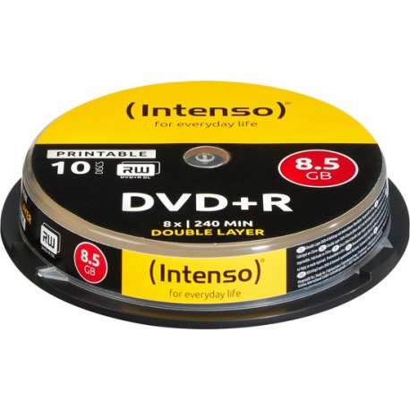 DVD+R Intenso 8,5GB 10pcs cakeBox DOUBLE LAYER
