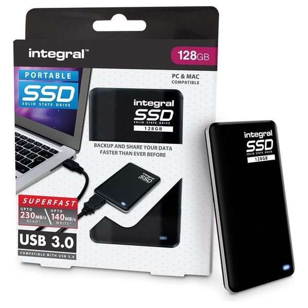 Integral Portable Solid State Drive - SSD - 128GB - USB 3.0 Integral Portable Solid State Drive - SSD - 128GB - USB 3.0