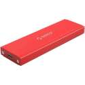 Orico NVMe M.2 SSD behuizing - 10Gbps - Aluminium - Rood