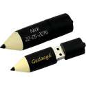 Potlood vorm usb stick met naam 16GB