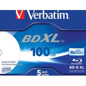 Bluray Verbatim 100GB 5pcs BD-R JC Printable