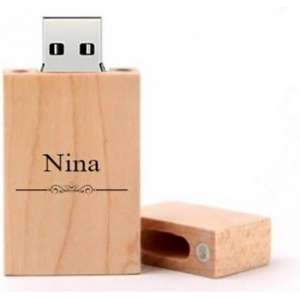 Nina naam kado verjaardagscadeau cadeau usb stick 32GB