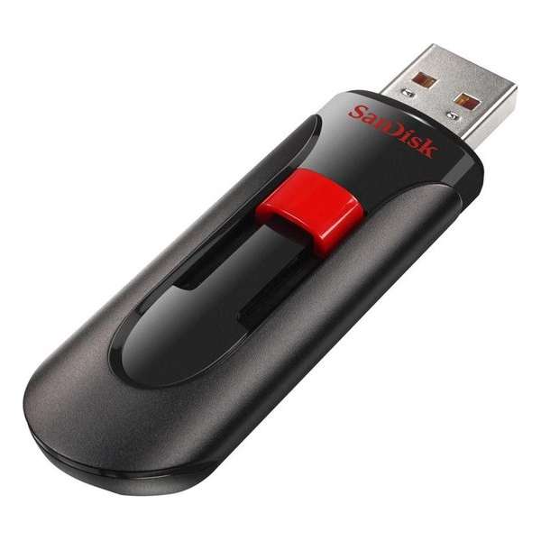 Sandisk Cruzer Glide USB flash drive 16 GB 2.0 USB-Type-A-aansluiting Zwart, Rood