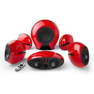 5.1 RMS 400W High-End surround luidsprekersysteem 3 5mm Aux 3x Optisch inclusief IR afstandsbediening Red