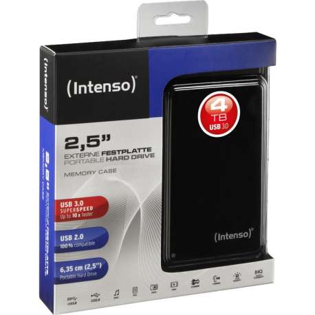 Intenso 2.5", USB Tipo C, 3.0 (3.1 Gen 1) externe harde schijf 4000 GB Zwart