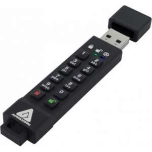 Apricorn Aegis Secure Key 3z USB flash drive 128 GB USB Type-A 3.2 Gen 1 (3.1 Gen 1) Zwart
