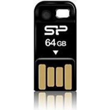 USB-Stick 64GB Silicon Power USB 2.0 COB T02 zwart/Magnet