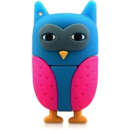Ulticool USB-stick Uil - 8 GB - Wonen - Roze - Blauw