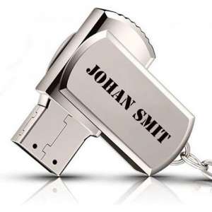 Metaal twister usb stick met naam16GB