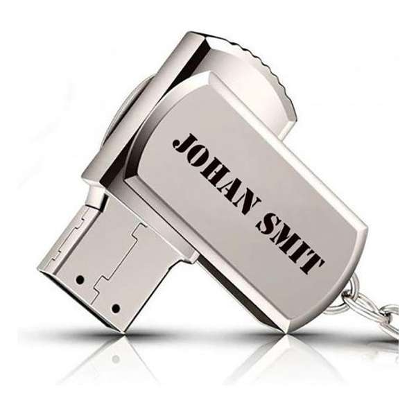 Metaal twister usb stick met naam16GB