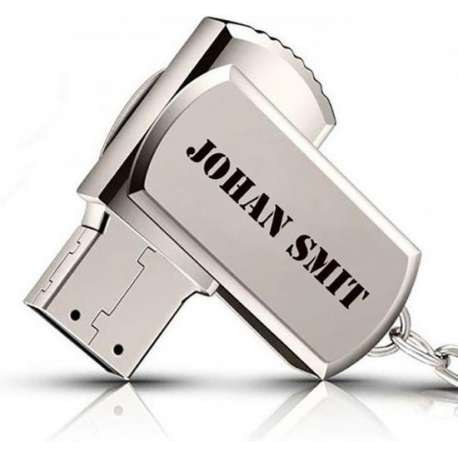 Metaal twister usb stick met naam16GB