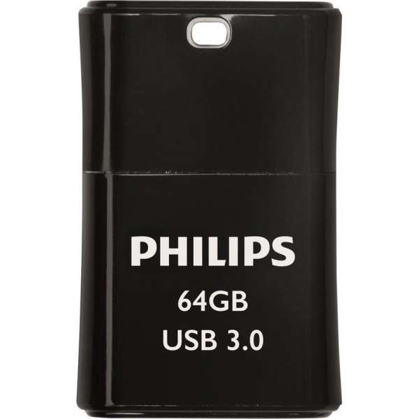 Philips FM64FD90B - USB 3.0 64GB - Pico - Zwart Philips FM64FD90B - USB 3.0 64GB - Pico - Zwart
