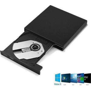 Parya Plug & Play Externe CD/DVD Combo Drive Speler Reader - USB 2.0 CD-Rom Disk Lezer & Brander