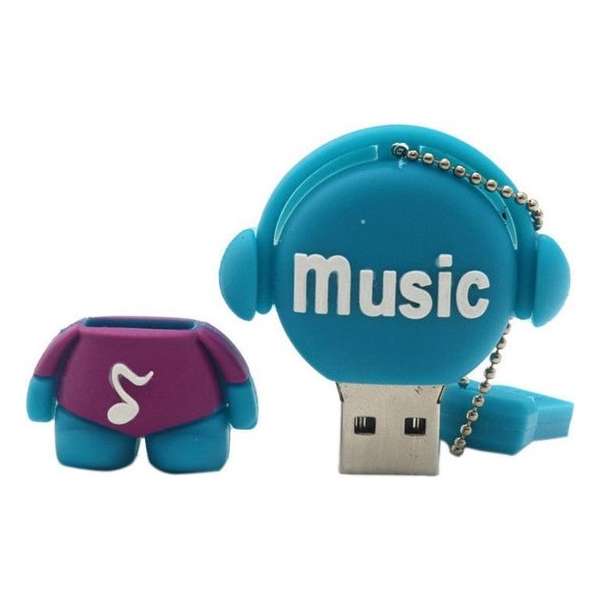 Muziek poppetje DJ usb stick 8GB