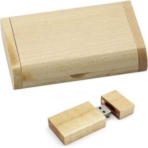 Rechthoek hout usb stick in hout doos 8GB