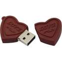 Chocolade hart usb stick 32GB -1 jaar garantie – A graden klasse chip